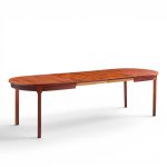 nils jonsson for troeds mid century swedish teak expanding dining table with 2 leaves