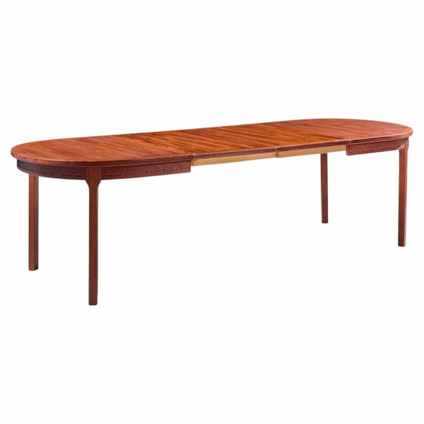 nils jonsson for troeds mid century swedish teak expanding dining table with 2 leaves