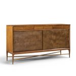 paul mccobb for calvin mid century mahogany and brass credenza