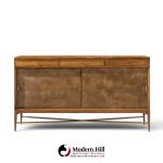 paul mccobb for calvin mid century mahogany and brass credenza
