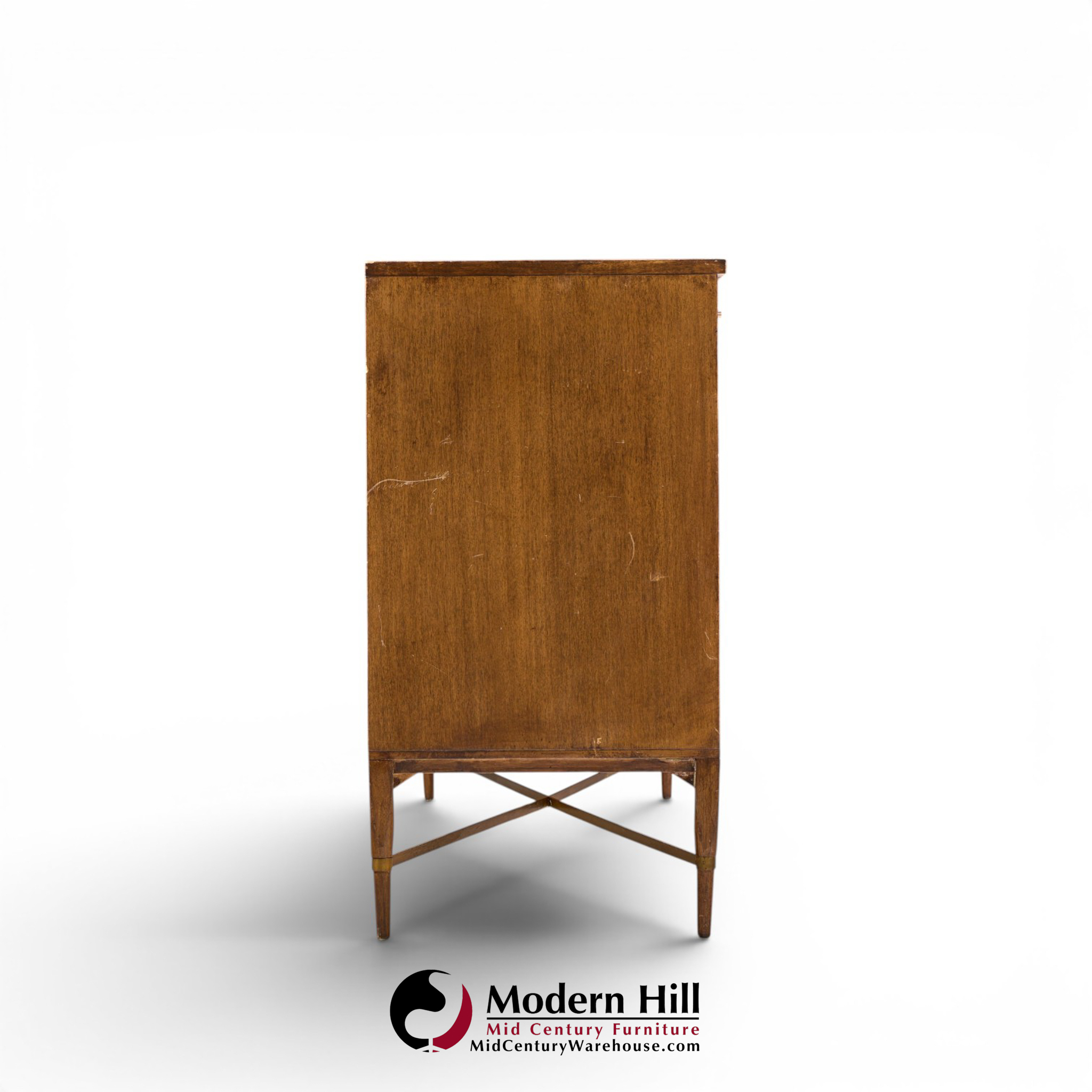 paul mccobb for calvin mid century mahogany and brass credenza