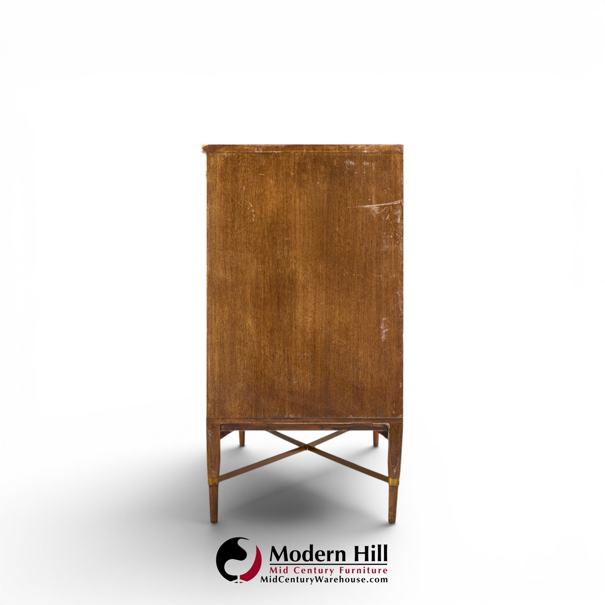 paul mccobb for calvin mid century mahogany and brass credenza