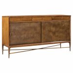 paul mccobb for calvin mid century mahogany and brass credenza
