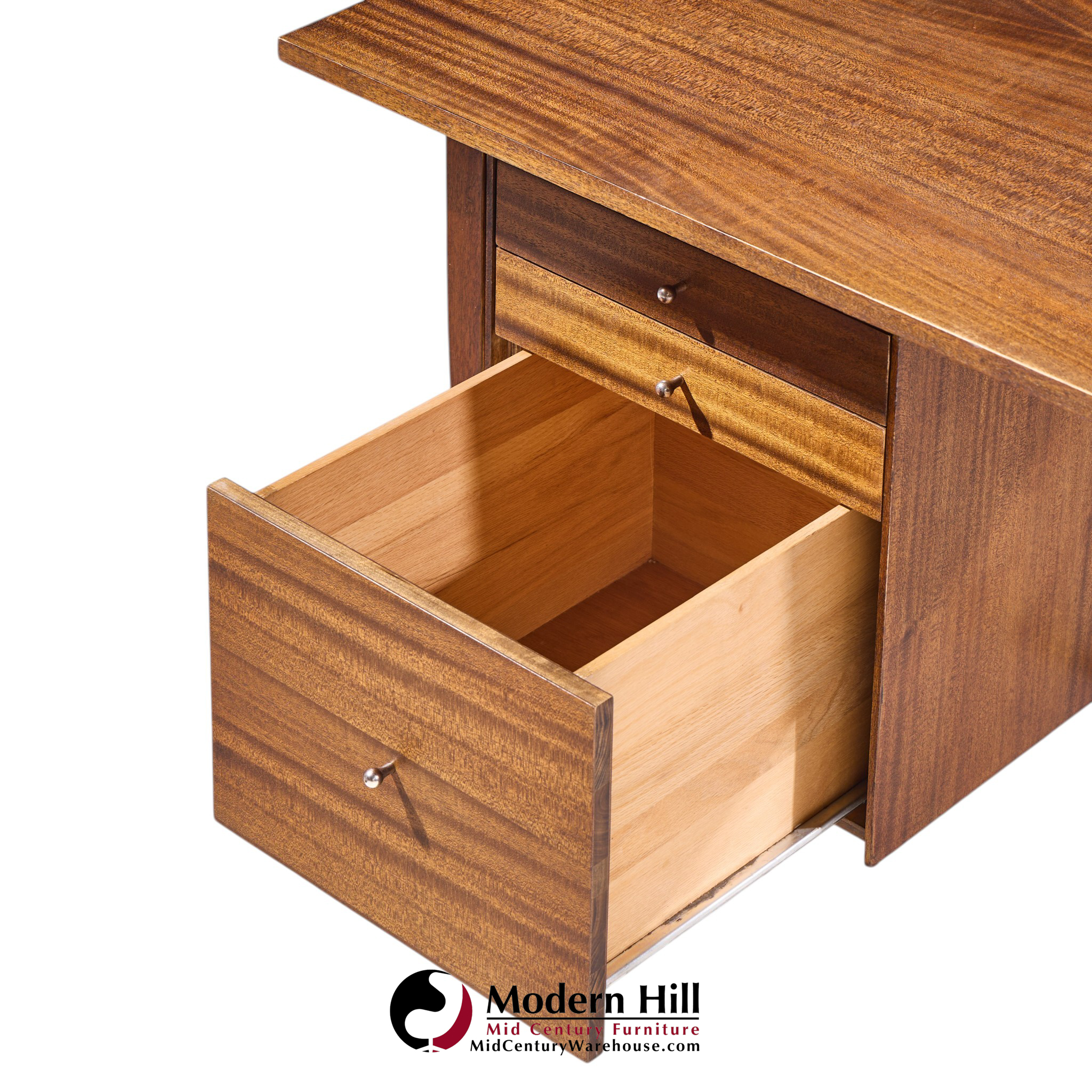 paul mccobb for calvin mid century mahogany and brass desk