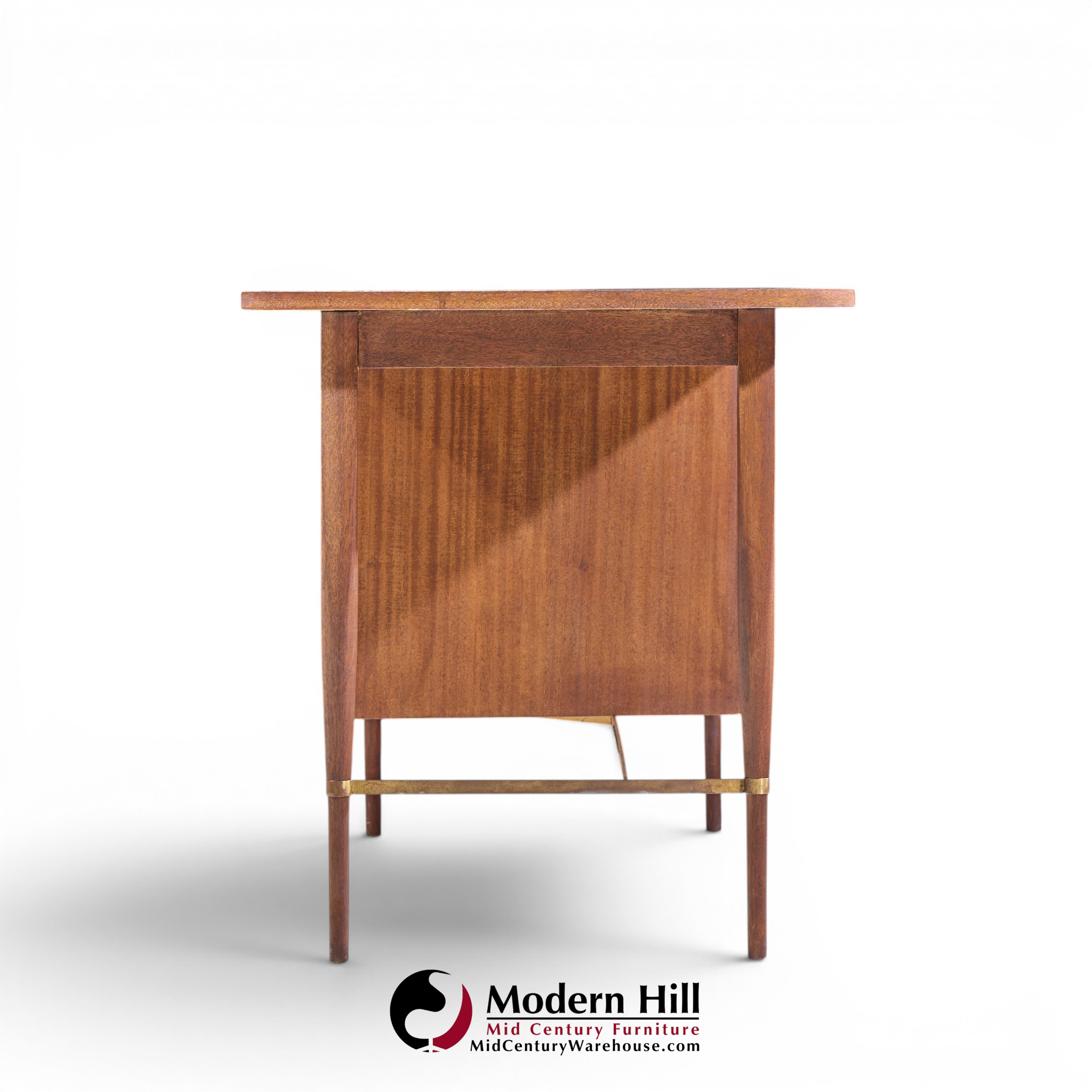 paul mccobb for calvin mid century mahogany and brass desk