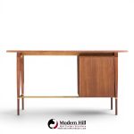paul mccobb for calvin mid century mahogany and brass desk