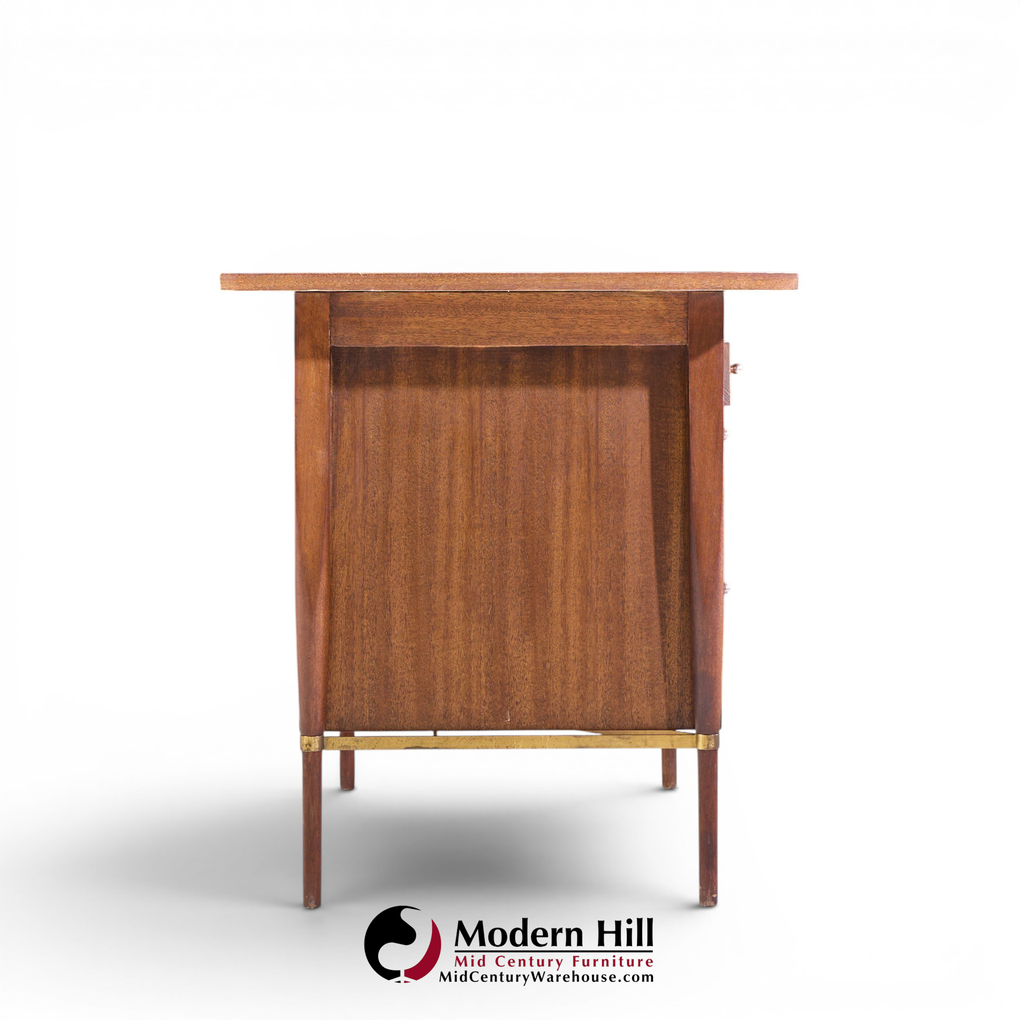 paul mccobb for calvin mid century mahogany and brass desk