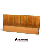 paul mccobb for calvin mid century walnut and brass king headboard