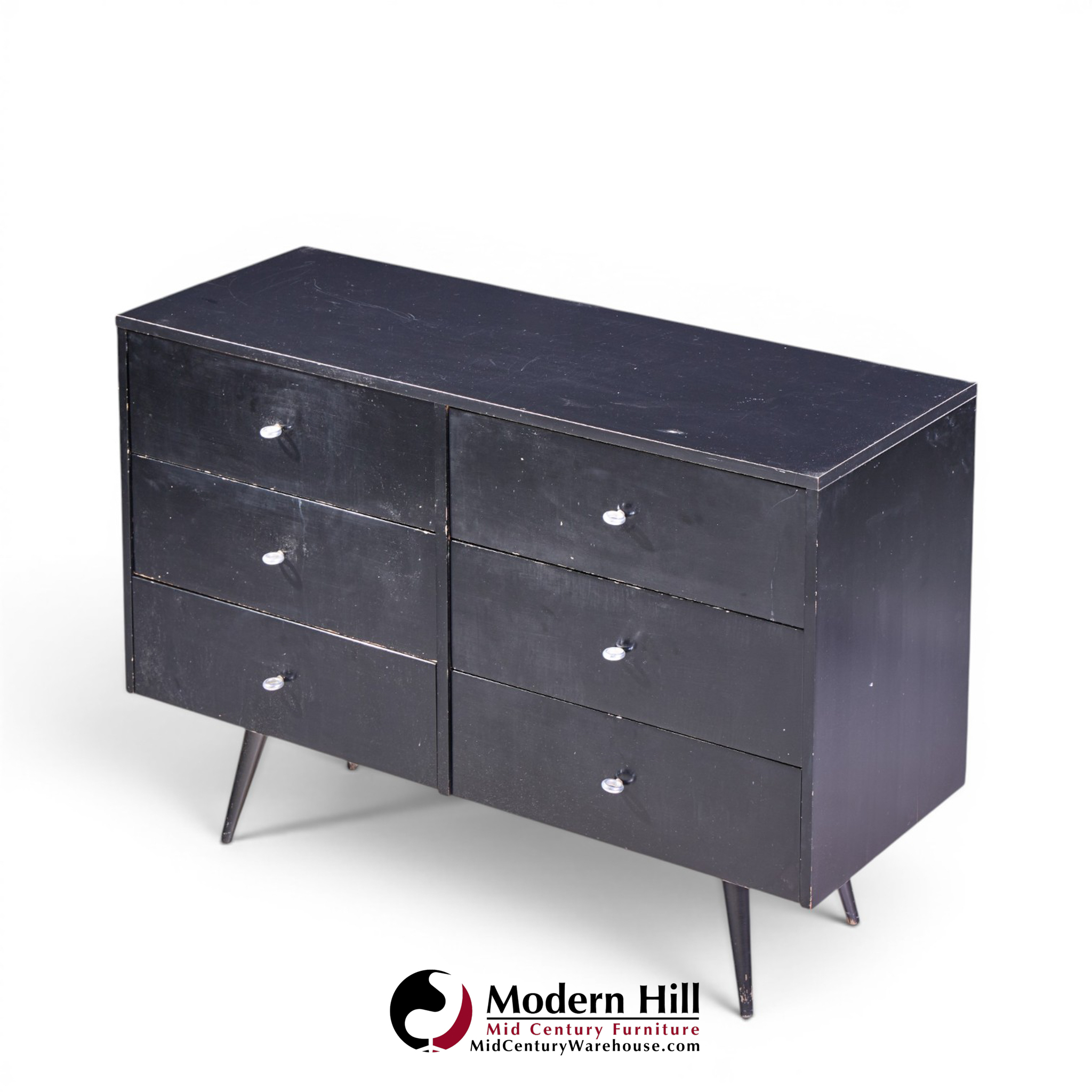 paul mccobb for planner group mid century ebonized 6 drawer dresser