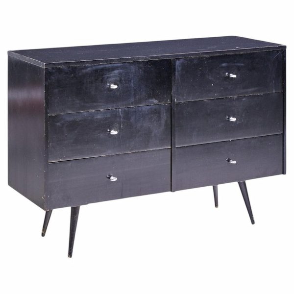 paul mccobb for planner group mid century ebonized 6 drawer dresser