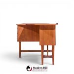 peter løvig nielsen mid century danish teak boomerang desk