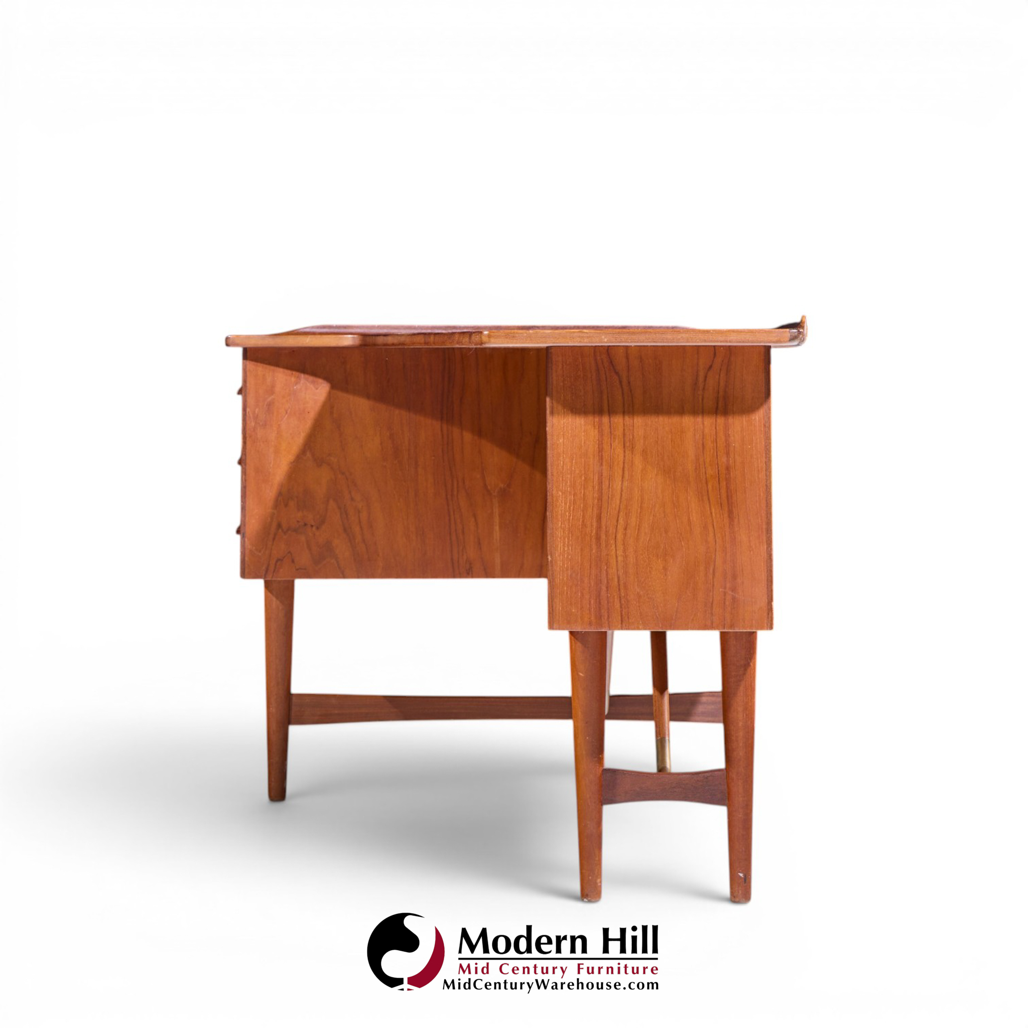 peter løvig nielsen mid century danish teak boomerang desk