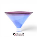 philip baldwin & monica guggisberg mid century blue art glass vase
