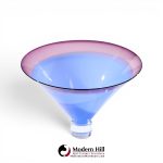 philip baldwin & monica guggisberg mid century blue art glass vase