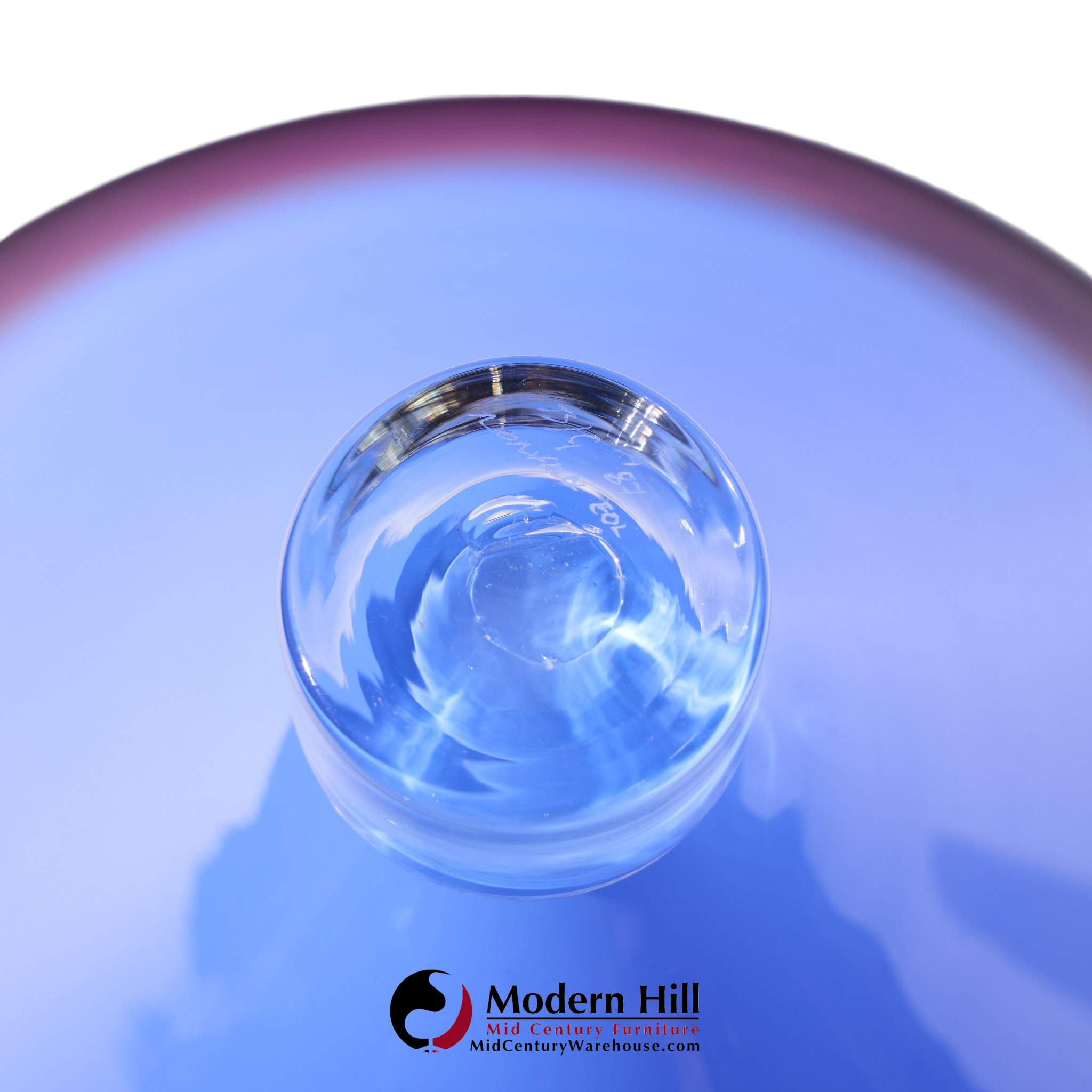 philip baldwin & monica guggisberg mid century blue art glass vase