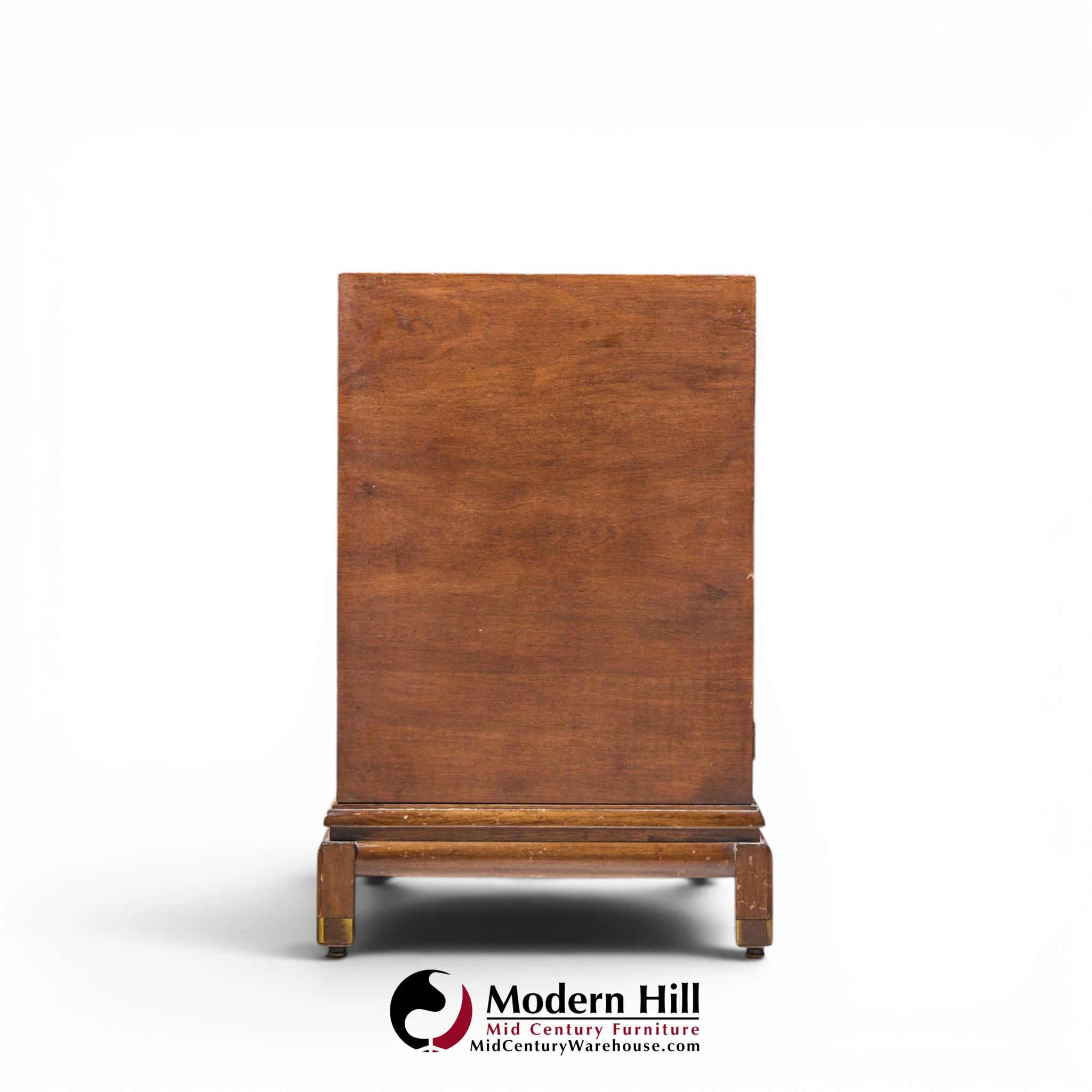 renzo rutili for johnson furniture mid century walnut and brass credenza