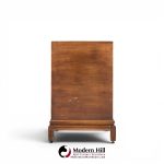 renzo rutili for johnson furniture mid century walnut and brass credenza