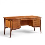 svend madsen mid century danish teak curved desk