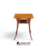 t.h. robsjohn gibbings for widdicomb mid century bleached mahogany sabre side end tables - pair