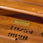 t.h. robsjohn gibbings for widdicomb mid century bleached mahogany sabre side end tables - pair