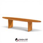 t.h. robsjohn gibbings for widdicomb model 3304 mid century mahogany surfboard coffee table