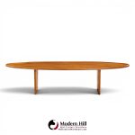 t.h. robsjohn gibbings for widdicomb model 3304 mid century mahogany surfboard coffee table