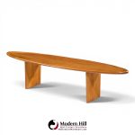 t.h. robsjohn gibbings for widdicomb model 3304 mid century mahogany surfboard coffee table