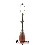 tony paul for westwood industries mid century walnut and brass lamps - pair