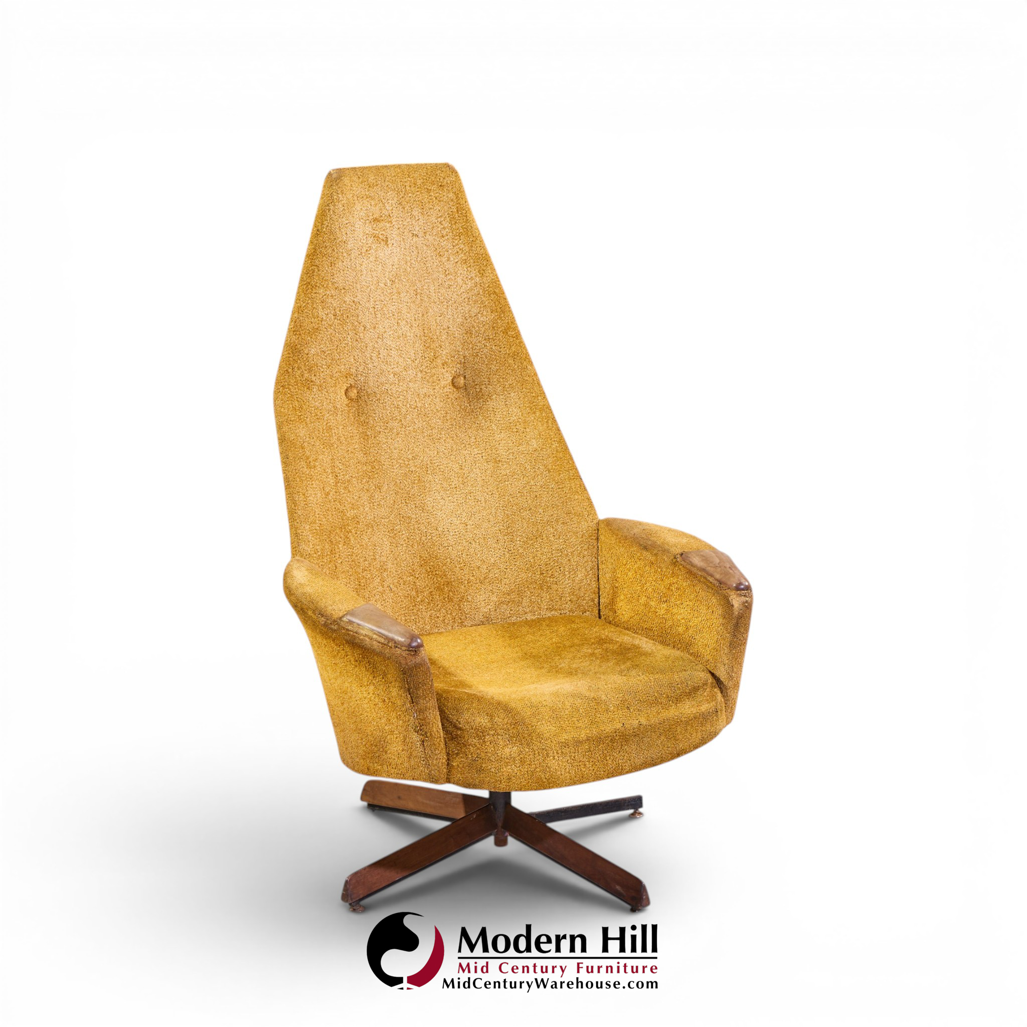 adrian pearsall mid century swivel chair