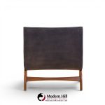 adrian pearsall style mid century walnut slipper chairs - pair
