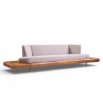 adrian pearsall for craft associates 2006-s mid century walnut sofa