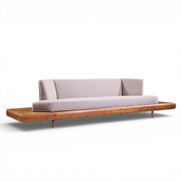 adrian pearsall for craft associates 2006-s mid century walnut sofa