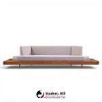 adrian pearsall for craft associates 2006-s mid century walnut sofa