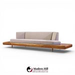 adrian pearsall for craft associates 2006-s mid century walnut sofa