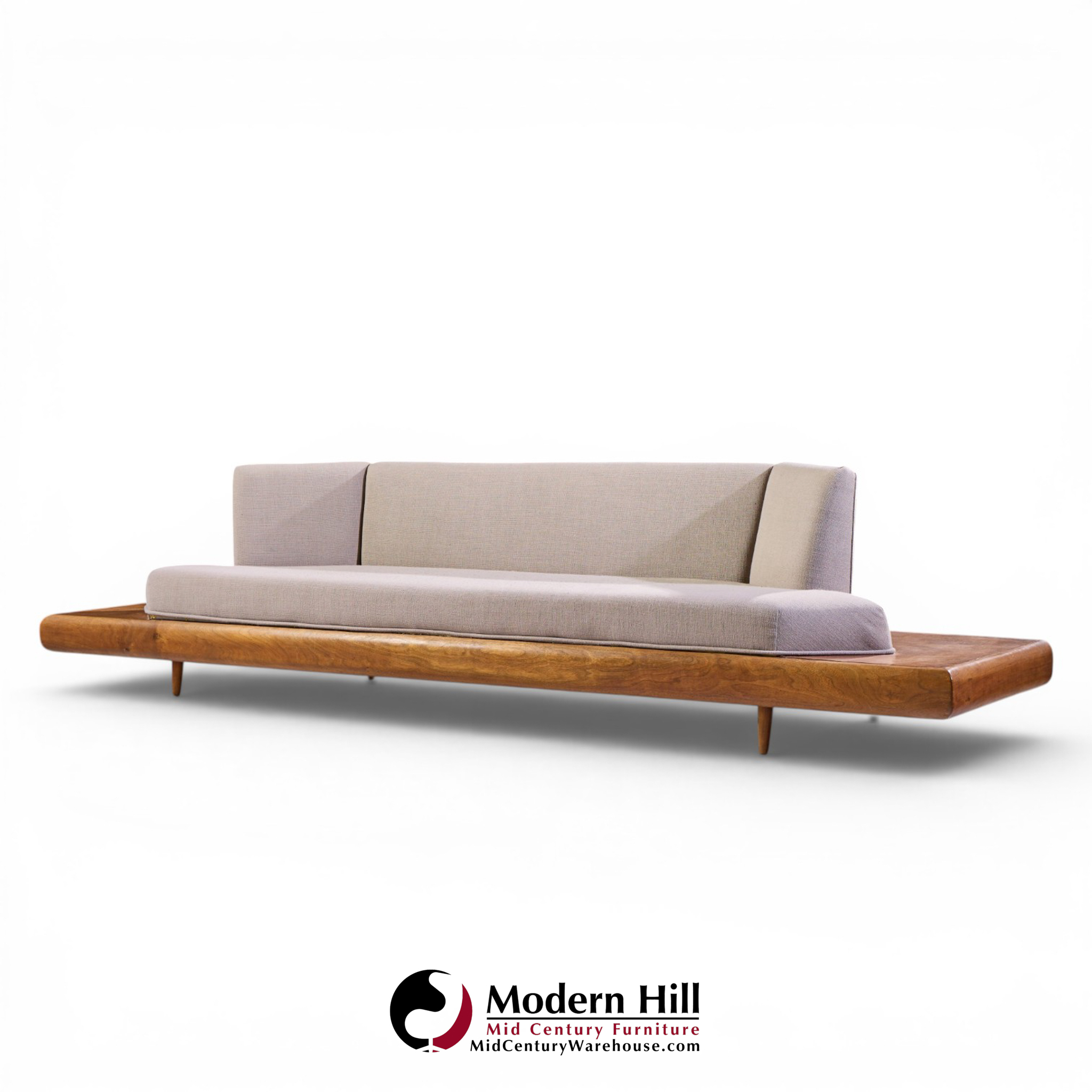 adrian pearsall for craft associates 2006-s mid century walnut sofa