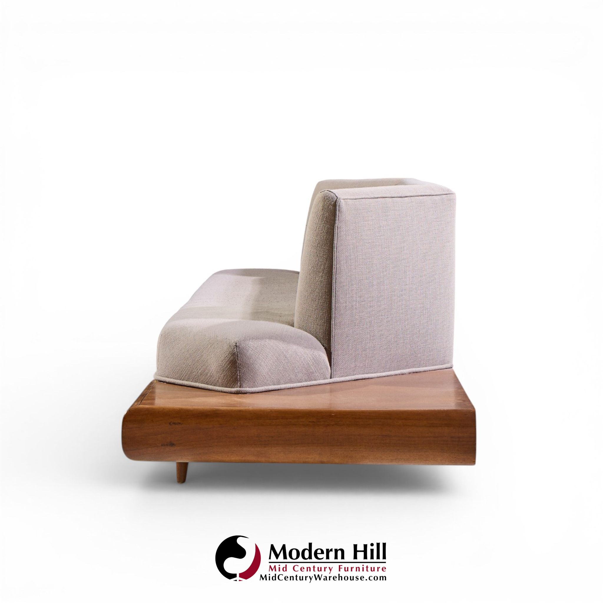 adrian pearsall for craft associates 2006-s mid century walnut sofa