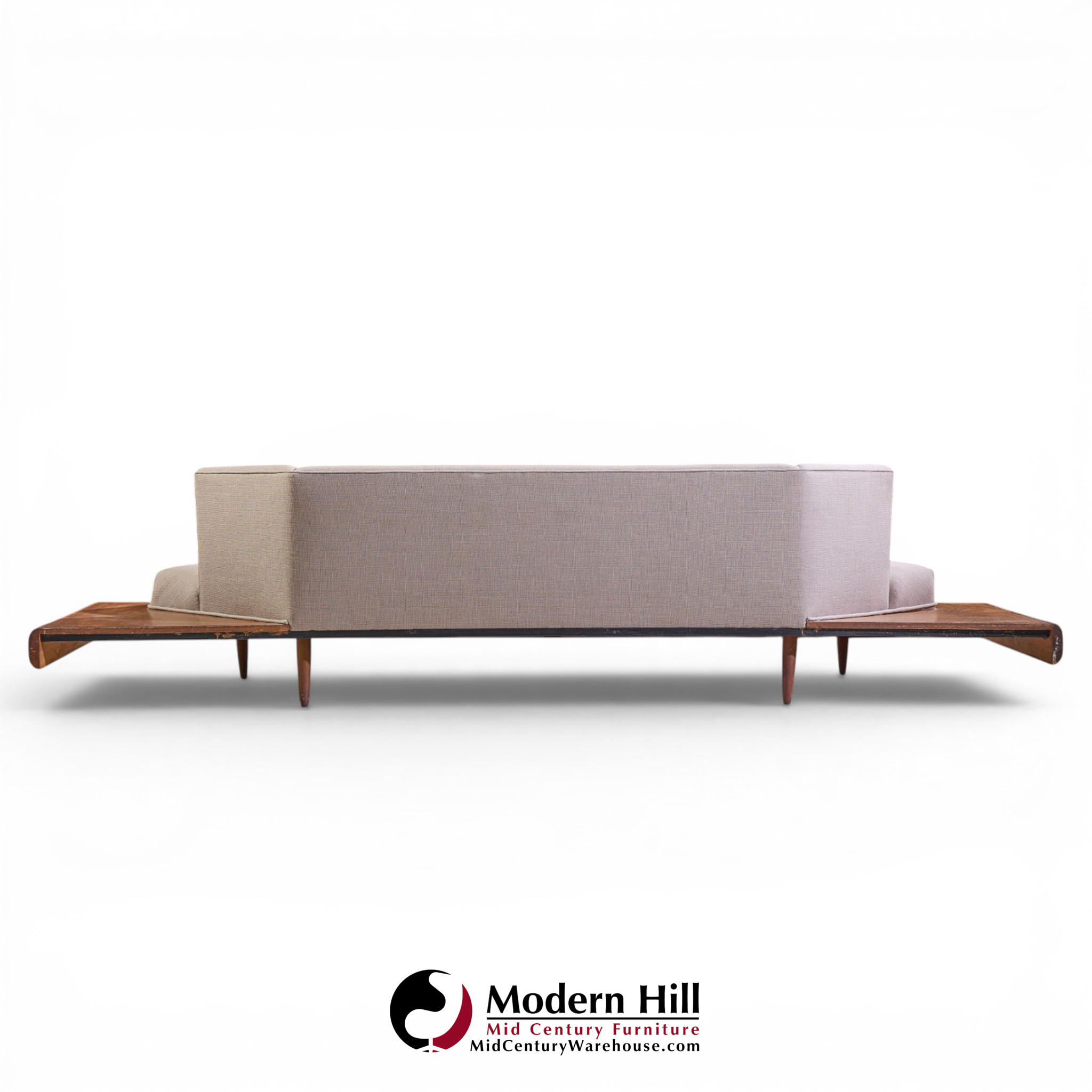 adrian pearsall for craft associates 2006-s mid century walnut sofa