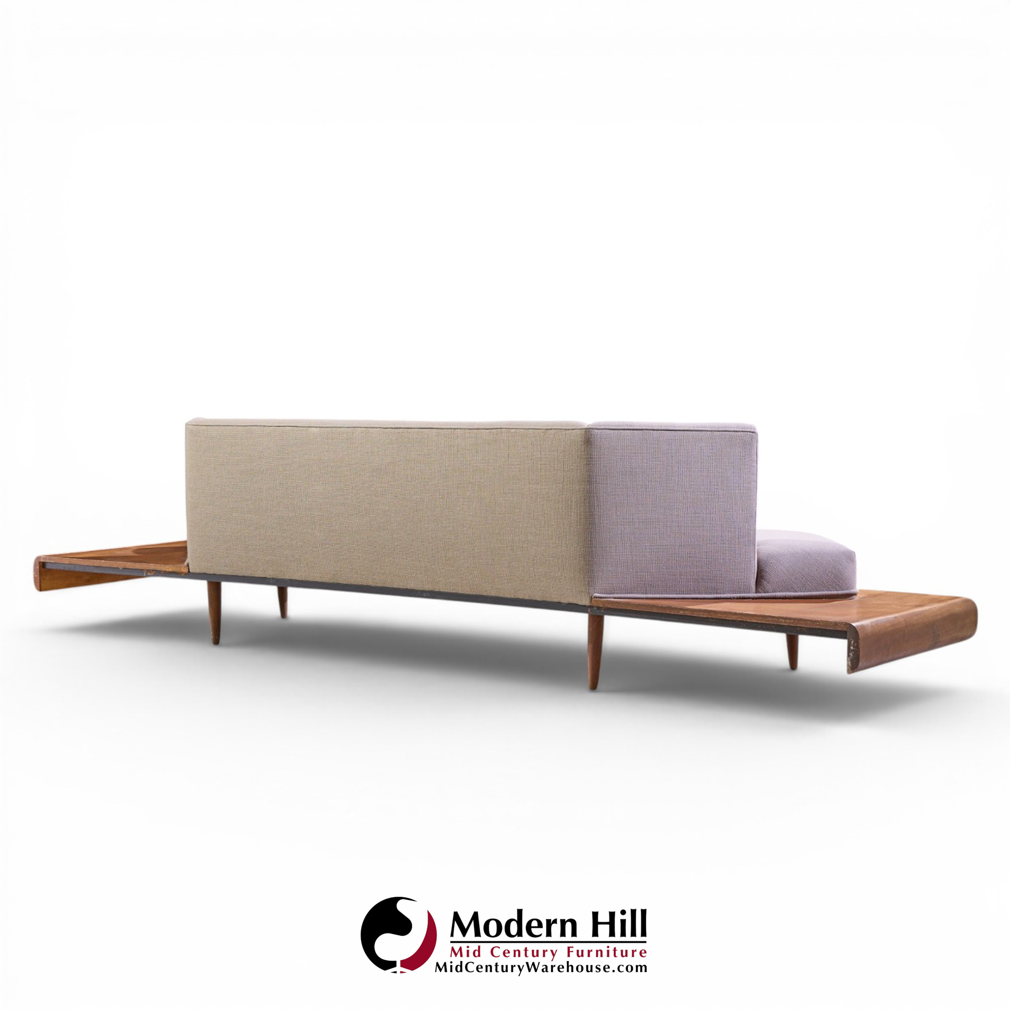 adrian pearsall for craft associates 2006-s mid century walnut sofa