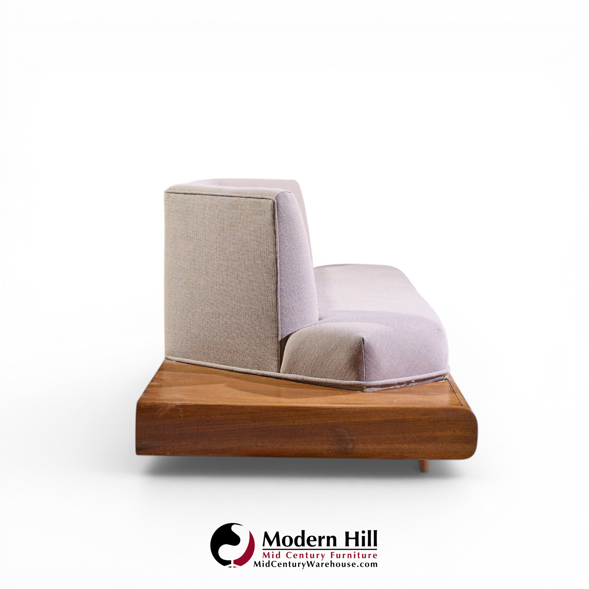 adrian pearsall for craft associates 2006-s mid century walnut sofa
