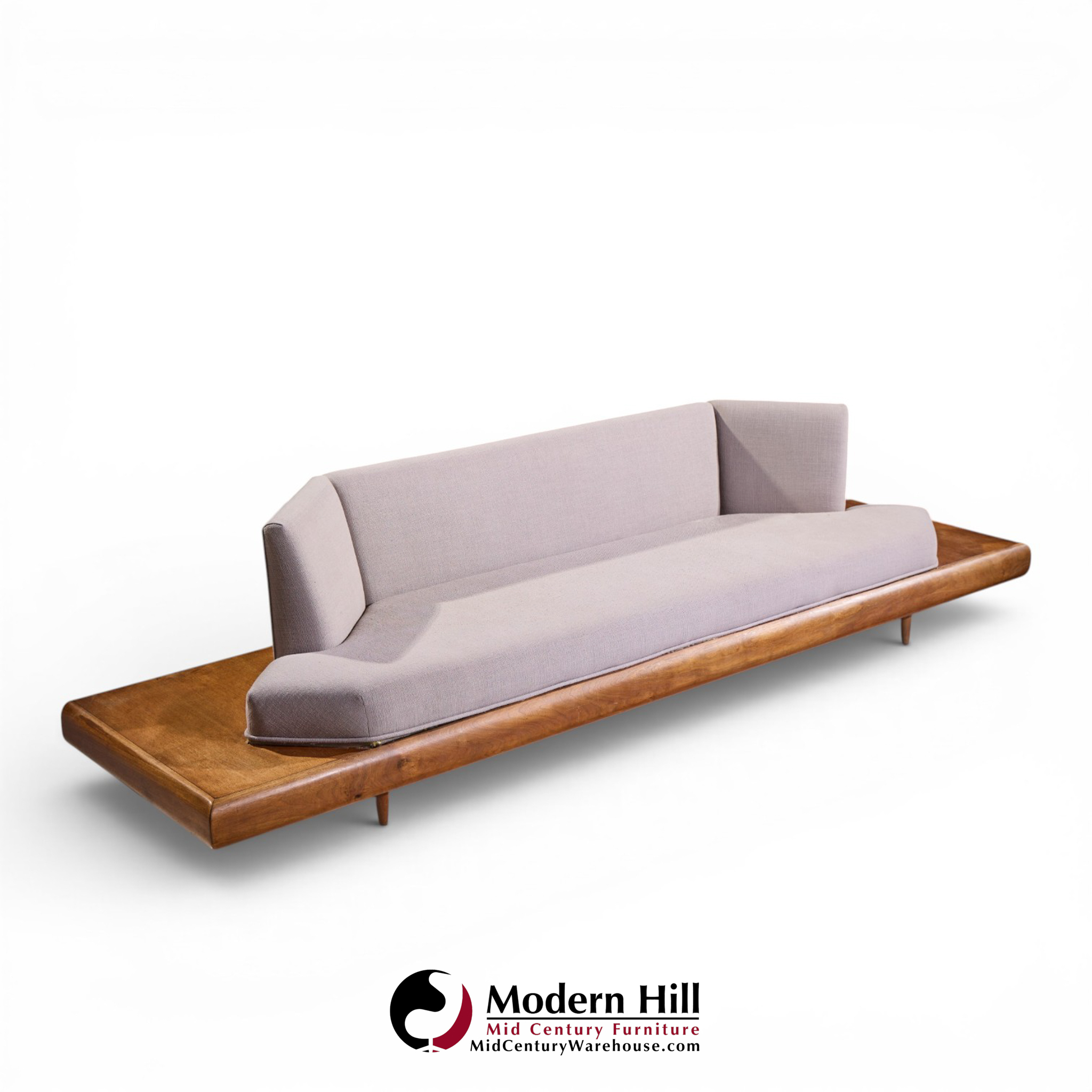 adrian pearsall for craft associates 2006-s mid century walnut sofa