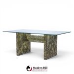 adrian pearsall for craft associates mid century brutalist glass top dining table