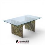 adrian pearsall for craft associates mid century brutalist glass top dining table