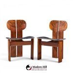 afra & tobia scarpa for maxalto africa mid century chairs - pair