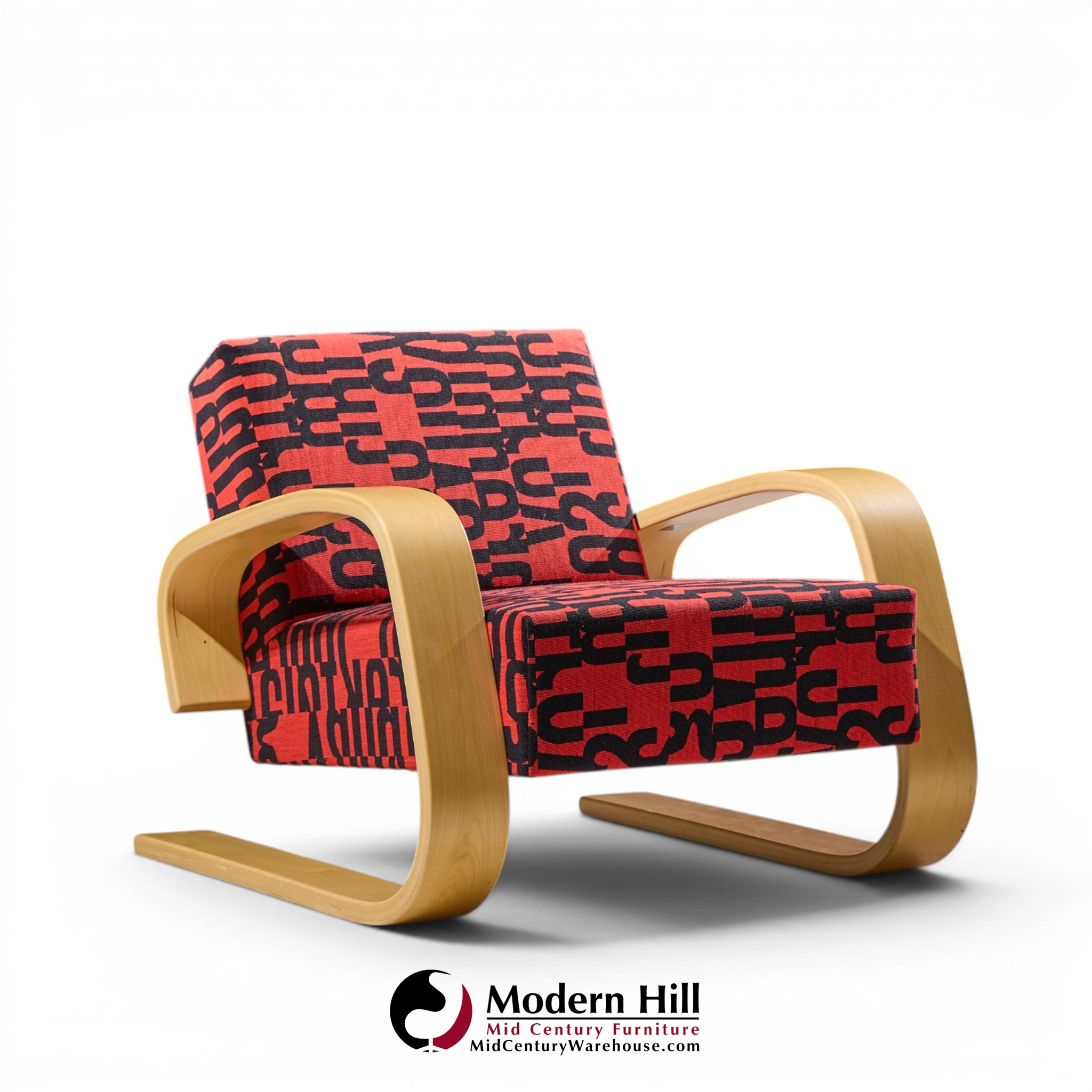 alvar aalto armchair 400 tank mid century bentwood lounge chairs - pair