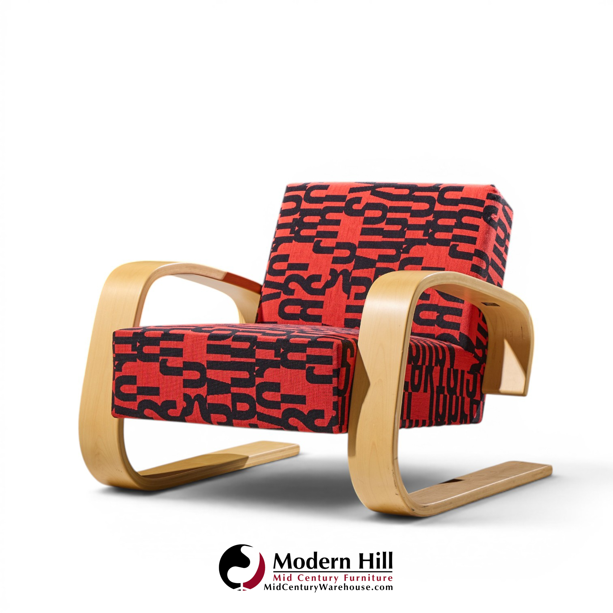 alvar aalto armchair 400 tank mid century bentwood lounge chairs - pair