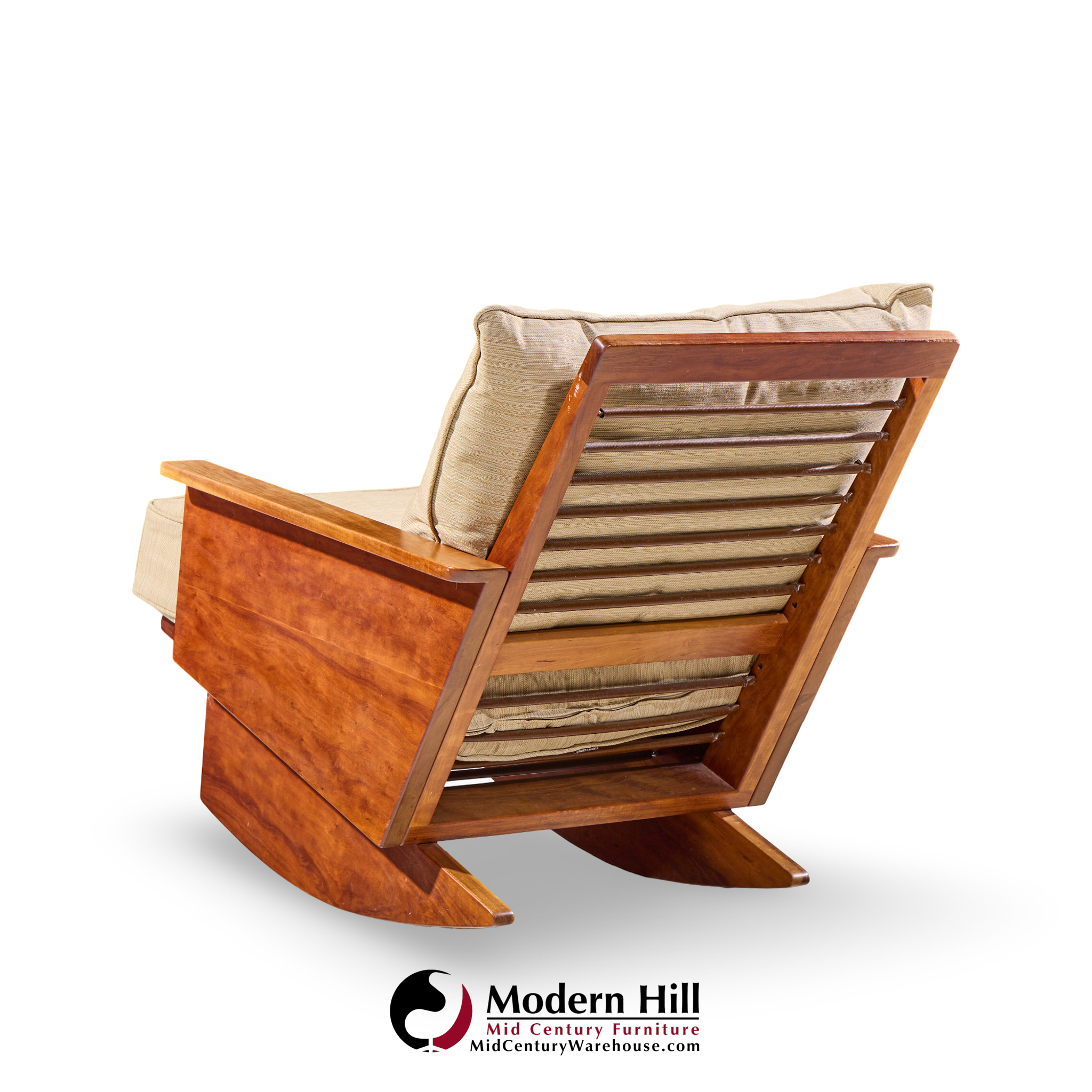 arden riddle s308-r mid century walnut rocking chair