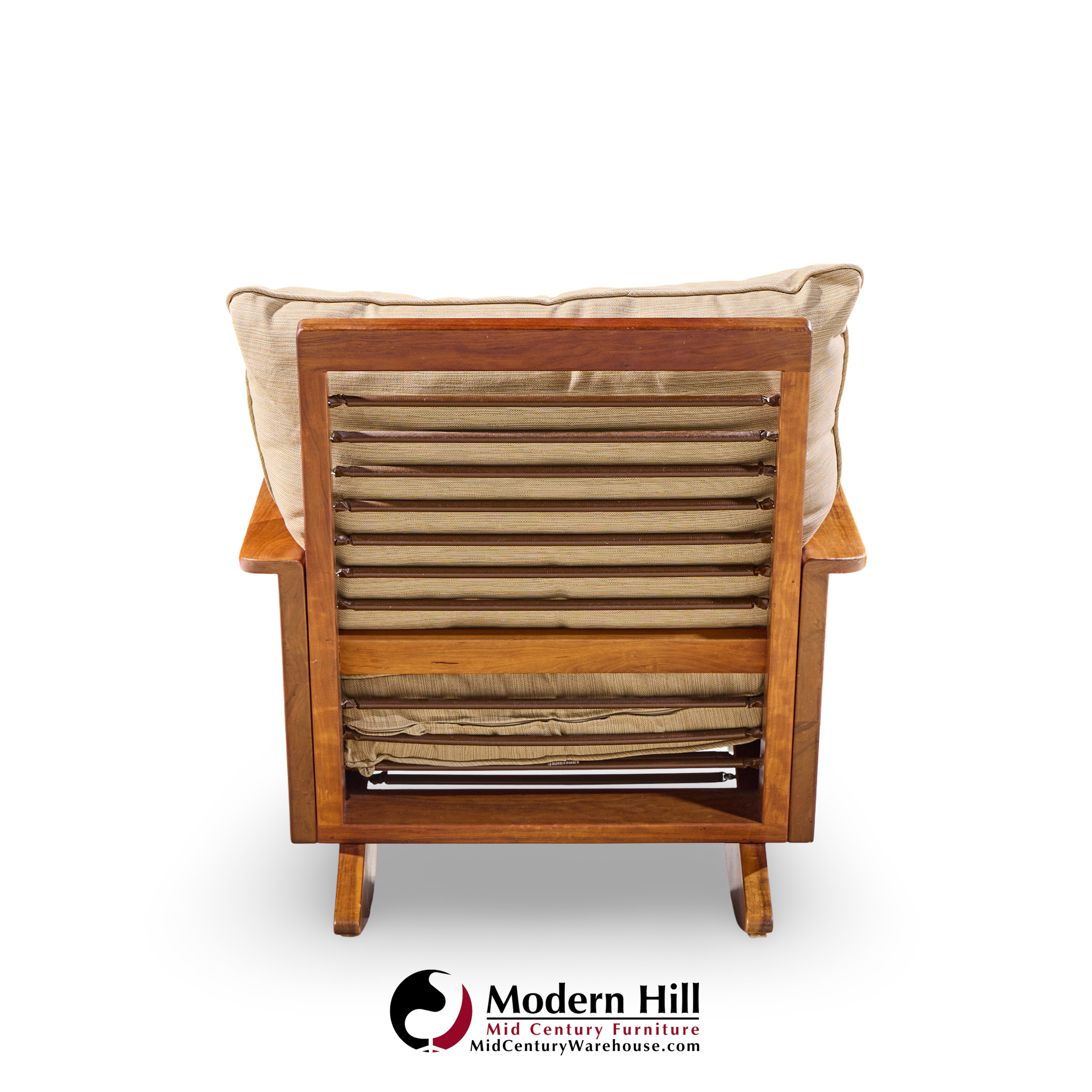 arden riddle s308-r mid century walnut rocking chair