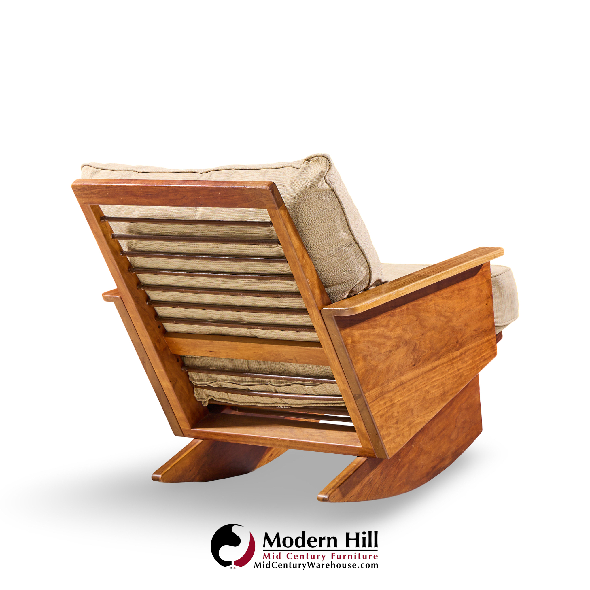 arden riddle s308-r mid century walnut rocking chair