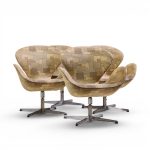 arne jacobsen for fritz hansen mid century swan chairs - set of 4