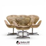 arne jacobsen for fritz hansen mid century swan chairs - set of 4